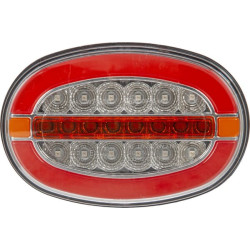 Daugiafunkcis galinis žibintas LED, stačiakampis, 12-24V, 136,4x91x40mm, Kramp LA40069