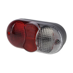 Galinis LH apvalus žibintas, 12/24V, gintarinis/raudonas, prisukamas, 162,5x AMP kištukas, Cobo 0212440000