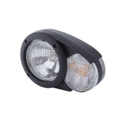 Priekinis žibintas halogeninis, apvalus kairysis, 12 V, baltas/pilkas, užsukamas, Ø 144,5 mm, Hella 1E3996160011