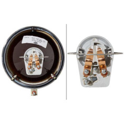 Priekinis žibintas halogeninis, apvalus, 12V, baltas, korpusas: sidabrinis, Ø 148mm, Hella 1S3001442001
