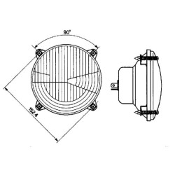 Priekinių žibintų įdėklas apvalus, skaidrus, Ø 142,5 mm, Cobo 05428000