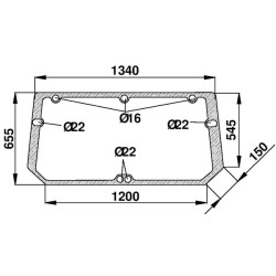 Case - IH CS100 D7129 galinio lango viršutinė dalis