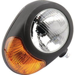Priekiniai žibintai apvalūs, RH skaidrus/gintarinis, užsukamas, Ø 180mm Deutsch kištukas, Cobo 0509180000