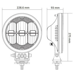 Priekiniai žibintai LED, apvalūs, 229xKramp LA80026