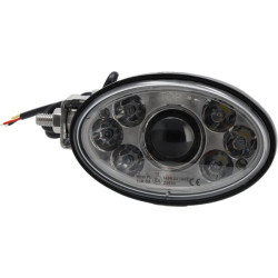 Priekinių žibintų LED, 20/24W, ovalus, 10/30V, 166x98x98mm, tolimosios / artimosios šviesos, 3 kontaktų atviras kabelis, laikikl