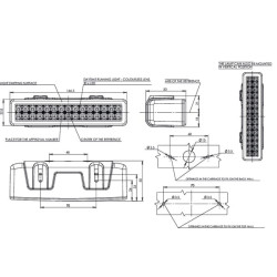 Dienos žibintas LED, stačiakampis, 12/24V, baltas, 147x50x33mm, 30 LED, Waś 667706