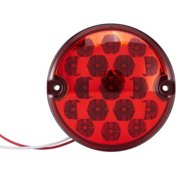 Rūko žibintas LED, apvalus, 10/30 V, raudonas, užsukamas, Ø 95 mm, 17 šviesos diodų, Hella ValueFit 2NE357028031