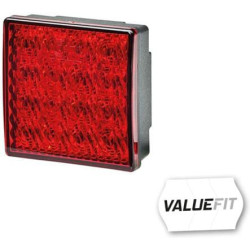 Rūko žibintas LED, kvadratinis, 24V, raudonas, užsukamas, 80x33,7x80mm, Hella ValueFit 2NE357029141