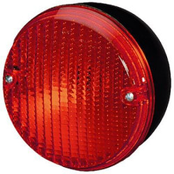 Rūko žibintas apvalus, 12/24V, raudonas, užsukamas, Ø 140 mm, ašmenų gnybtas, Hella 2NE001423011