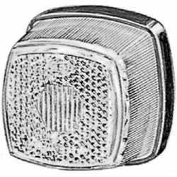 Žymeklis 5W, kvadratinis, 12V, skaidrus/baltas, užsukamas, 62x46x62mm, Hella 2PG003057067
