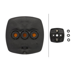 Žymeklis 5W, kvadratinis, 12/24V, gintarinis, užsukamas, 62xHella 2PS003057051