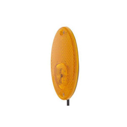 Šviesos diodas, 0,50 W, ovalus, 12 V, geltonas, užsukamas, 101,6 x 45 mm, 2 šviesos diodai, Hella 2PS964295061