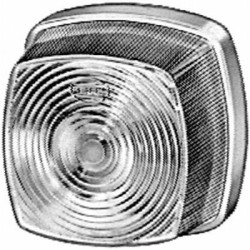 Žymeklis 5W, kvadratinis, 12V, skaidrus/baltas, užsukamas, 62x40x62mm, Hella 2PF003057001