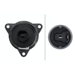 Indikacinė lemputė 21W, apvali, 12/24V, gintarinė/skaidri, užsukama, Ø 55mm, Hella 2BA008221001