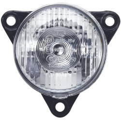 Indikacinė lemputė 21W, apvali, 12/24V, gintarinė/skaidri, užsukama, Ø 55mm, Hella 2BA008221001