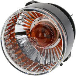 Indikacinė lemputė 21W, apvali, 24V, permatoma/oranžinė, užsukamas, Ø 66mm AMP kištukas, Hella 2BA009001167