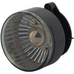 Indikatoriaus lemputė 21W, apvali, 12V, geltona/pilka, korpusas: sidabrinis, užsukamas, Ø 66mm AMP kištukas, Hella 2BA009001191