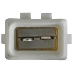 Indikatoriaus lemputė 21W, apvali, 12V, geltona/pilka, korpusas: sidabrinis, užsukamas, Ø 66mm AMP kištukas, Hella 2BA009001191