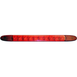 Stabdžių šviesos diodas, 0,70 W, stačiakampis, 12 V, raudonas, įjungiamas, 10 šviesos diodų, Hella 2DA343106001