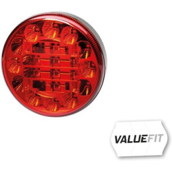 Stabdžių žibintas LED, apvalus, 10/30 V, raudonas, užsukamas, Ø 122 mm, 24 šviesos diodai, Hella ValueFit 2SB357027011