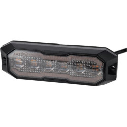 Mirksi įspėjamoji lemputė / šoninis žymeklis LED, stačiakampis, 12/24V, oranžinė/oranžinė, 129x41x14mm, 12/42 LED, Kramp LA20164