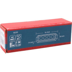 Įspėjamoji lemputė LED, 12W, 12-24V, gintarinė, užsukama, 96x28x19mm, 4 šviesos diodai, Kramp LA20013