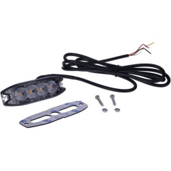 Mirksi įspėjamoji lemputė, gintarinė, 4 LED LA20074