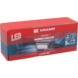 Įspėjamoji lemputė LED, 6W, 12-24V, gintarinė, užsukama, 106x34x30mm, 3 LED, Kramp LA20009