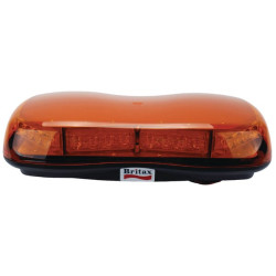 Šviesos juosta, 12/24V, gintarinė, prisukama, 420x205x95mm, 8 LED, Britax A48100LDV