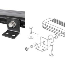 Šviesos juosta, 12/24V, gintarinė, prisukama, 1059x32x53mm, daugialypė blykstė, 10 x 6 LED, Kramp 1603140737KR