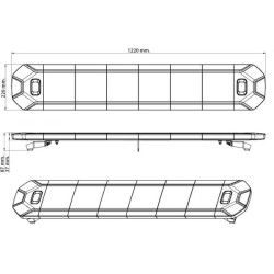 Šviesos juosta LED, 170W, 12-24V, gintarinė, užsukama, 1220mm, Kramp LA20157