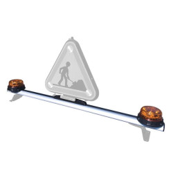 Stogo strypas 136cm su 2 LED PEGASUS švyturėliais 2090L2B136