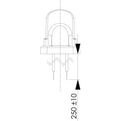 Žymeklis LED, 0,5/1W, stačiakampis, 12/24V, baltas, 255x24x27mm, 2 šviesos diodai, gopart LA35059