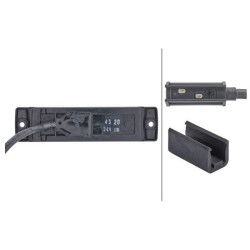 Šviesos diodas, 1,20 W, stačiakampis, 24 V, geltonas, užsukamas, 130x32 mm, greitoji nuoroda, 1 LED, Hella 2PS008645611