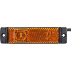 Šviesos diodas, 1,20 W, stačiakampis, 24 V, geltonas, užsukamas, 130x32 mm, greitoji nuoroda, 1 LED, Hella 2PS008645611
