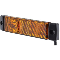 Šviesos diodas, 1,20 W, stačiakampis, 24 V, geltonas, užsukamas, 100x32 mm, 1 LED, Hella 2PS008645001