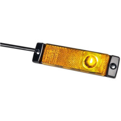 Šviesos diodas, 1,20 W, stačiakampis, 24 V, geltonas, užsukamas, 100x32 mm, 1 LED, Hella 2PS008645001