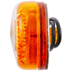 Šviesos diodas, 0,50 W, stačiakampis, 12 V, geltonas, korpusas: oranžinis, užsukamas, 134,9 x 9,5 x 23,4 mm AMP kištukas, 2 švie