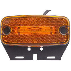 Žymeklis LED, stačiakampis, 24 V, gintaras, užsukamas, 2 šviesos diodai, Hella 2PS345600071