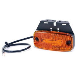 Žymeklis LED, stačiakampis, 24 V, gintaras, užsukamas, 2 šviesos diodai, Hella 2PS345600071