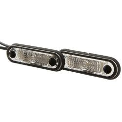 Šviesos diodas, 0,50 W, stačiakampis, 12/24 V, baltas, užsukamas, 79x1 LED, Hella 2PF959590202