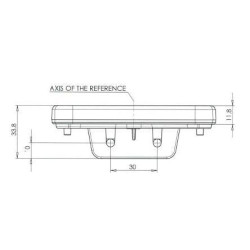 Žymeklis LED, stačiakampis, 12-24V, 105,4x45x11,8mm, Jaeger, Kramp LA30109