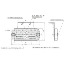 Žymeklis LED, stačiakampis, 12-24V, 105,4x45x11,8mm, Jaeger, Kramp LA30109