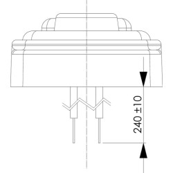 Žymeklis LED, 0,5/1W, stačiakampis, 12/24V, raudonas, 82x31x15mm, 4 šviesos diodai, gopart LA35058