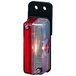 Žymeklis 5W, stačiakampis, 12/24V, raudona/balta, užsukamas, Hella 2XS005020011