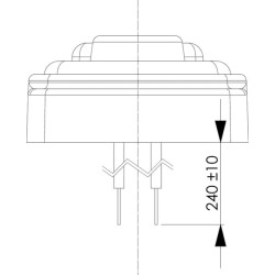 Šviesos diodas, 0.5/1W, stačiakampis, 12/24V, oranžinis, 110x31x15mm, 4 šviesos diodai, gopart LA35057