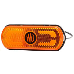 Žymeklis LED, gintaro spalvos, stačiakampis, 12-24V, 133,8x53x25mm "SAFETY LINE", Kramp LA30082