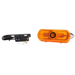 Žymeklis LED, gintaro spalvos, stačiakampis, 12-24V, 133,8x53x25mm "SAFETY LINE", Kramp LA30082
