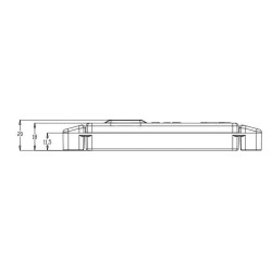 Žymeklis LED, stačiakampis, 12-24V, 130x32x20mm, Kramp LA30142