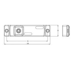 Žymeklis LED, stačiakampis, 12-24V, 130x32x20mm, Kramp LA30142